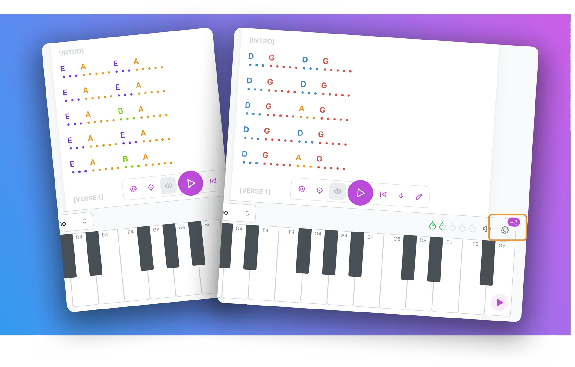 instrument transpose example